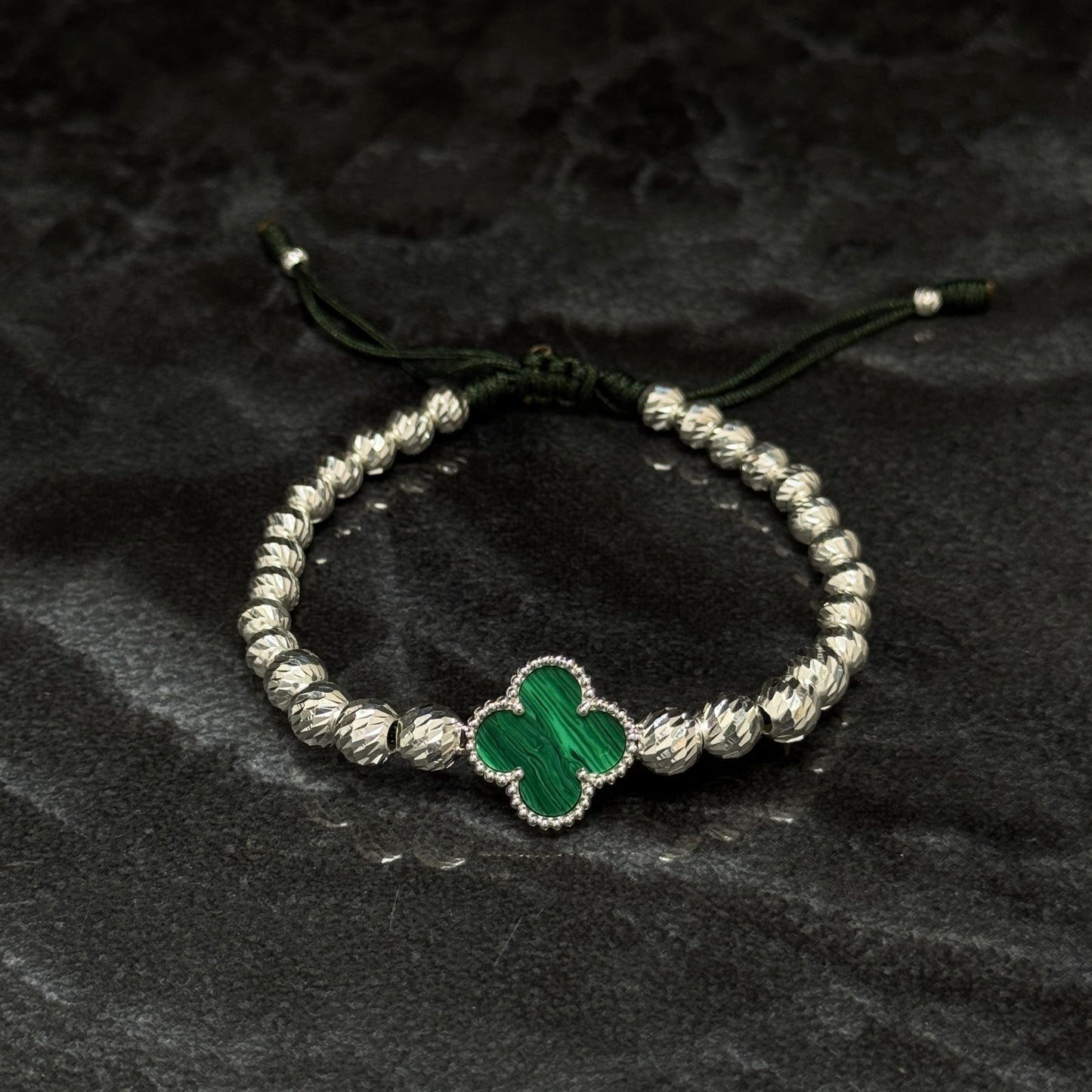 Lucky Clover Bracelet / Green / 925 Silver