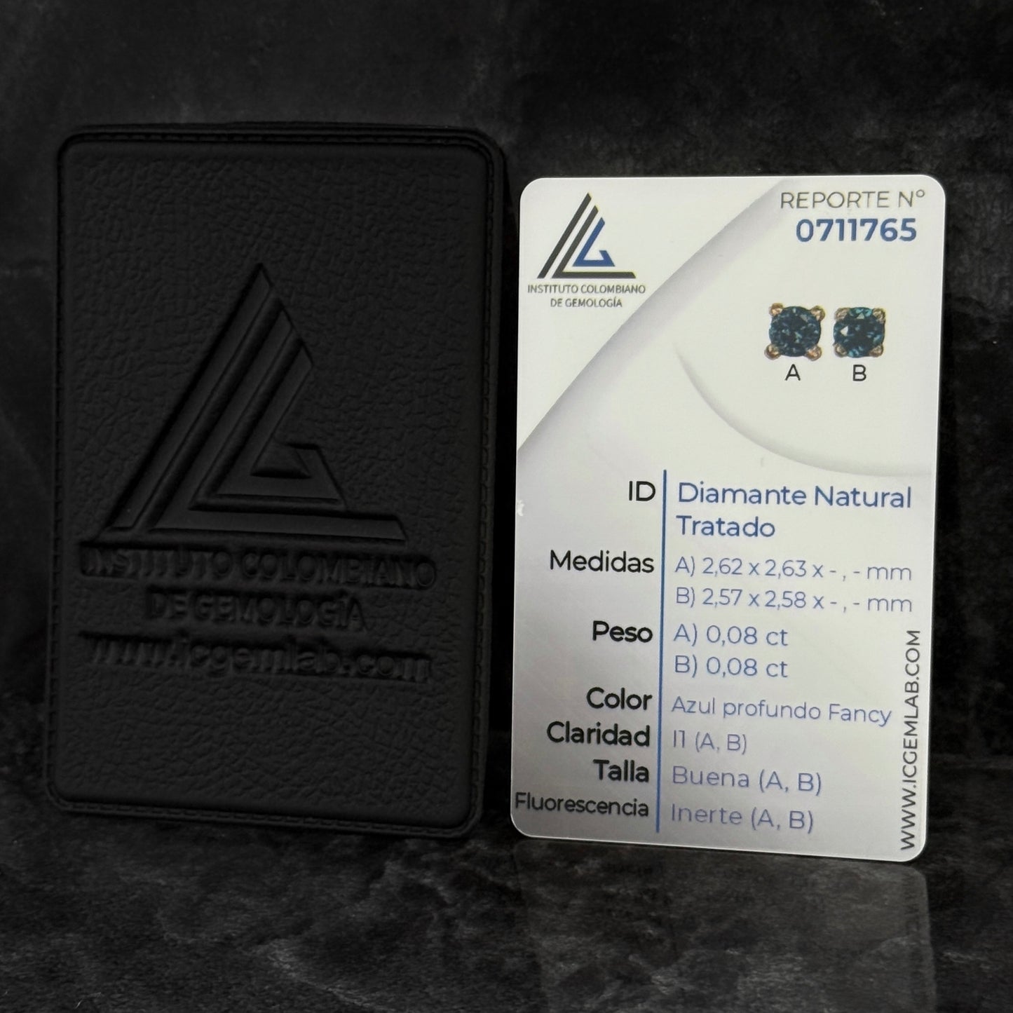 Topos de Lujo / Diamantes Azules Certificados / Oro 18K