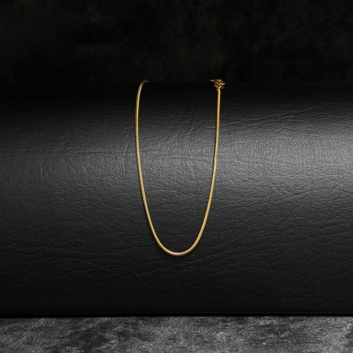 Rattail Chain 1mm x 40cm / 18K Gold
