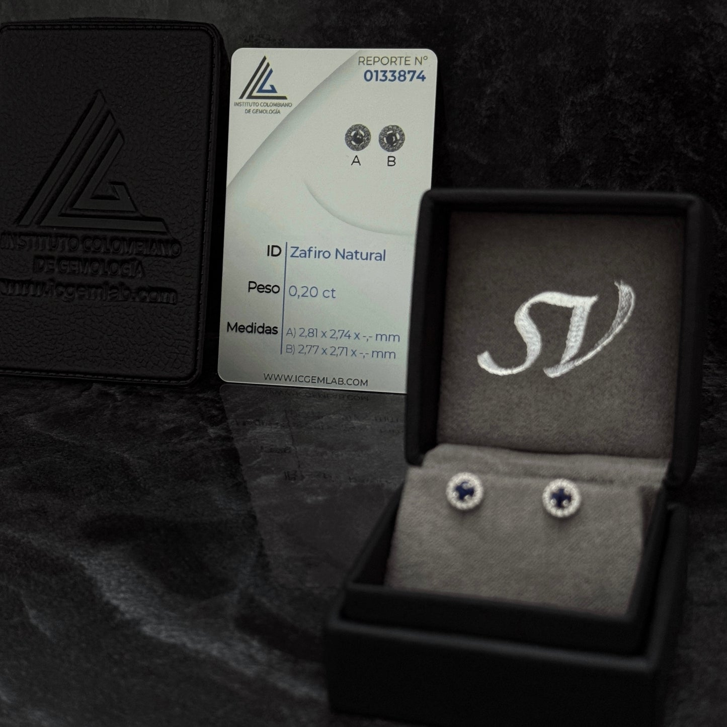 Topos Exclusivos / Zafiros Azules / Plata 925
