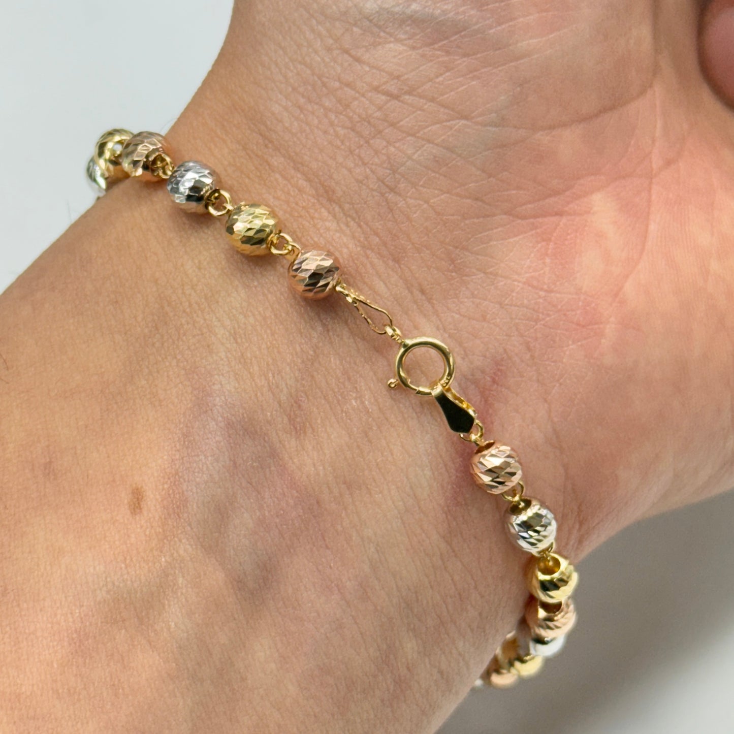 Pulso de Lujo 19.5cm / Balines Oro 18K