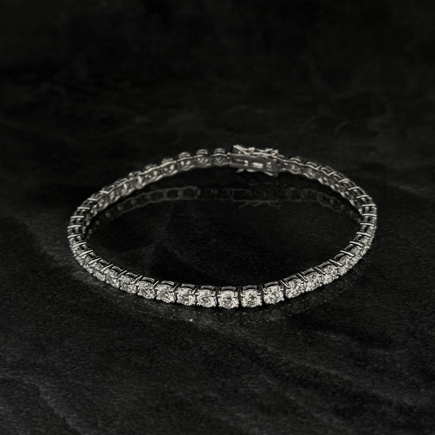 Pulsera Tenis 4mm / Moissanitas / Plata 925