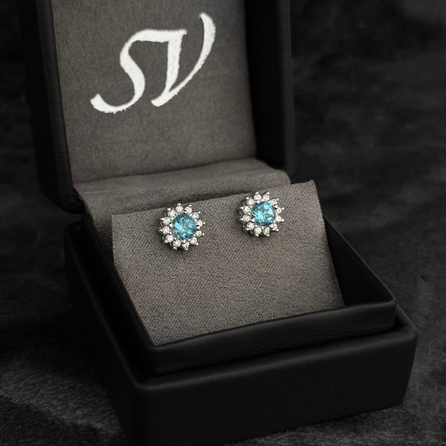Topos Exclusivos / Topacios Swiss Blue / Plata 925