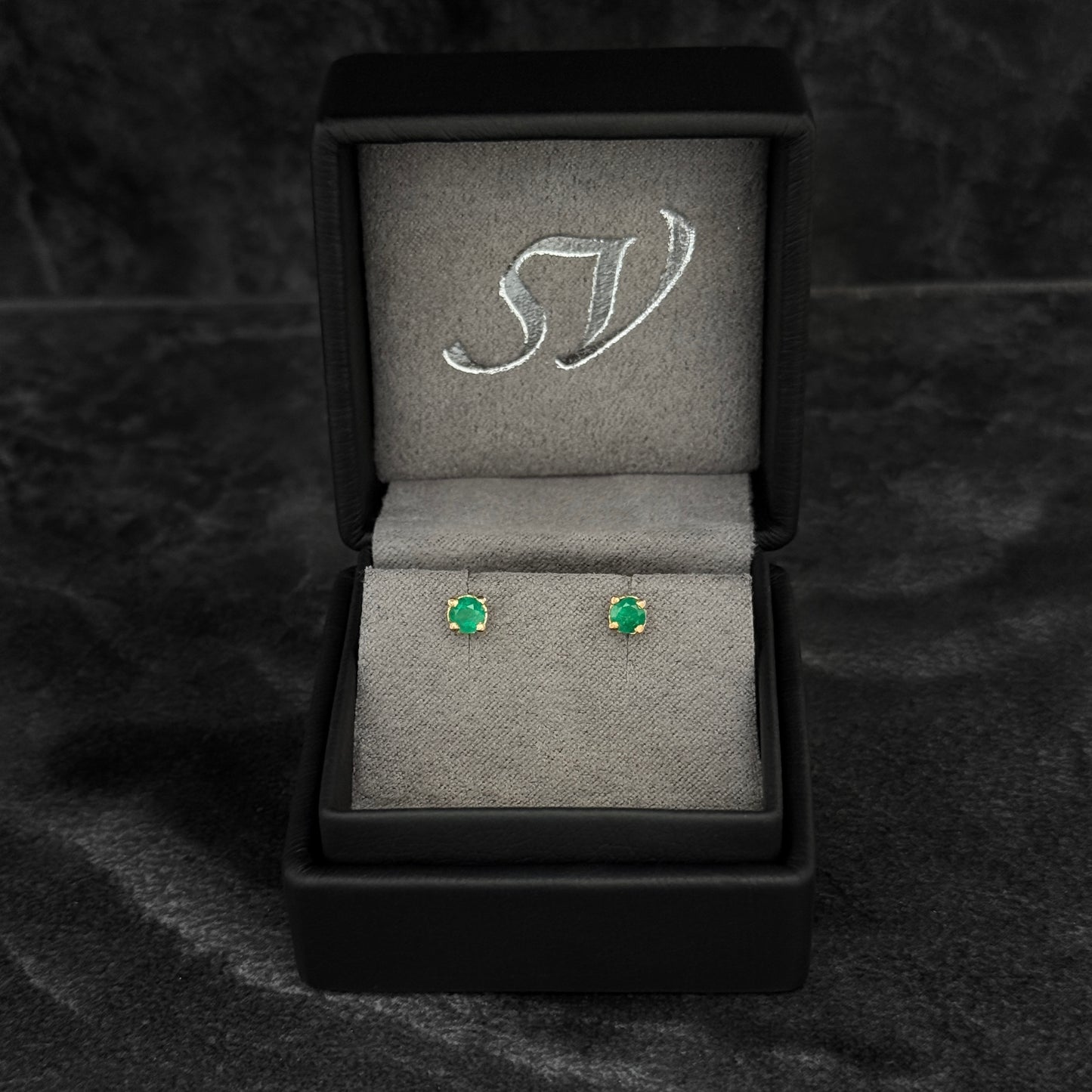 Topos 4mm / Esmeraldas Colombianas / Oro 18K