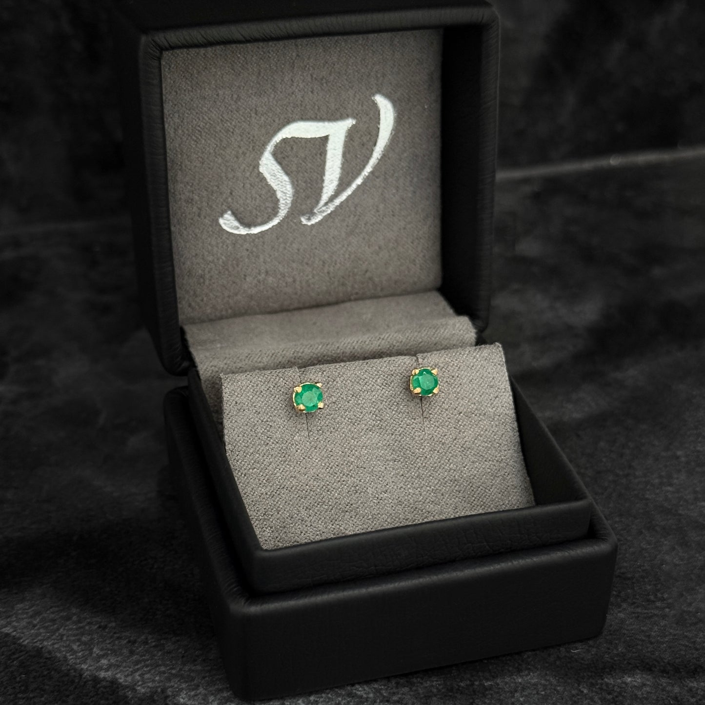 Topos 4mm / Esmeraldas Colombianas / Oro 18K