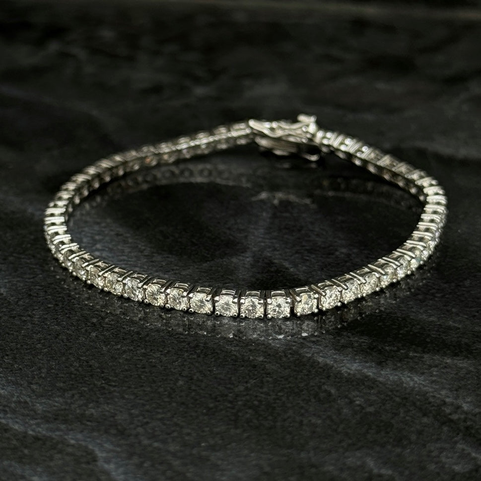 3mm Tennis Bracelet / Moissanites / 925 Silver