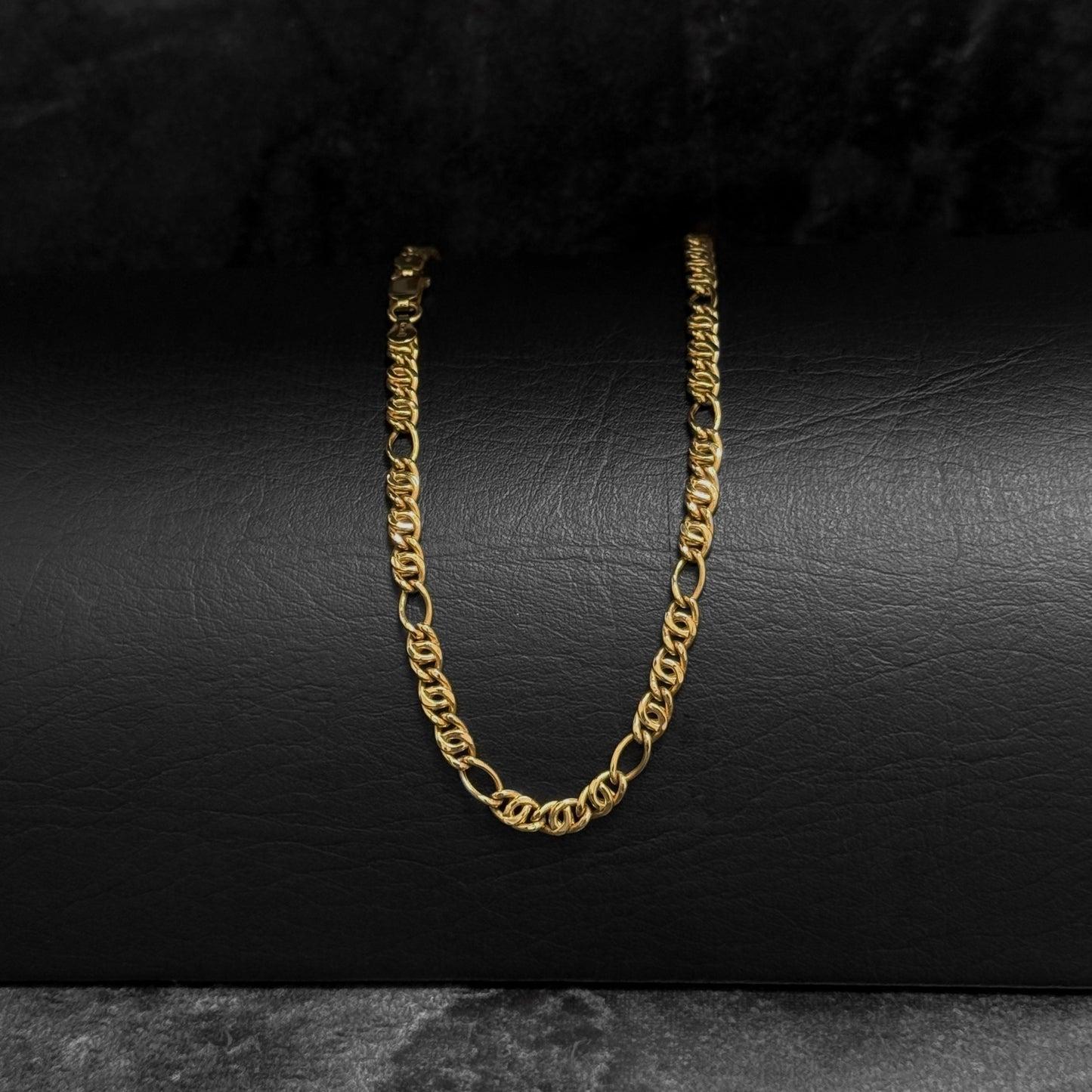 Cadena Figaro 4mm x 60cm / Oro 18K