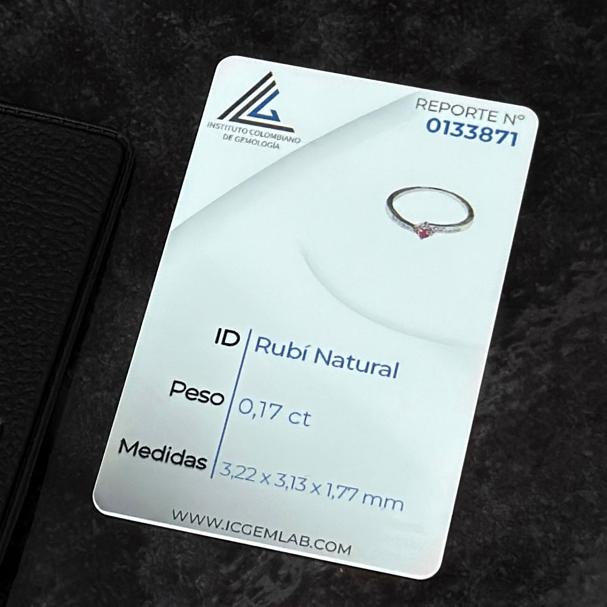 Anillo de Lujo #7 / Rubí Certificado / Plata 925