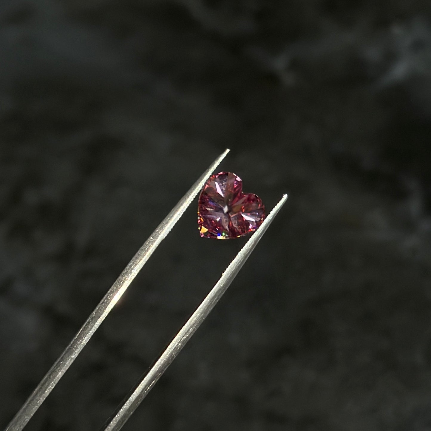 Moissanita Lab / Corazón Pink / 8mm x 8mm / 2cts
