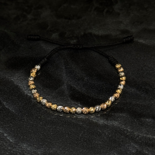 Luxury Woven Bracelet / 18K Gold Balis