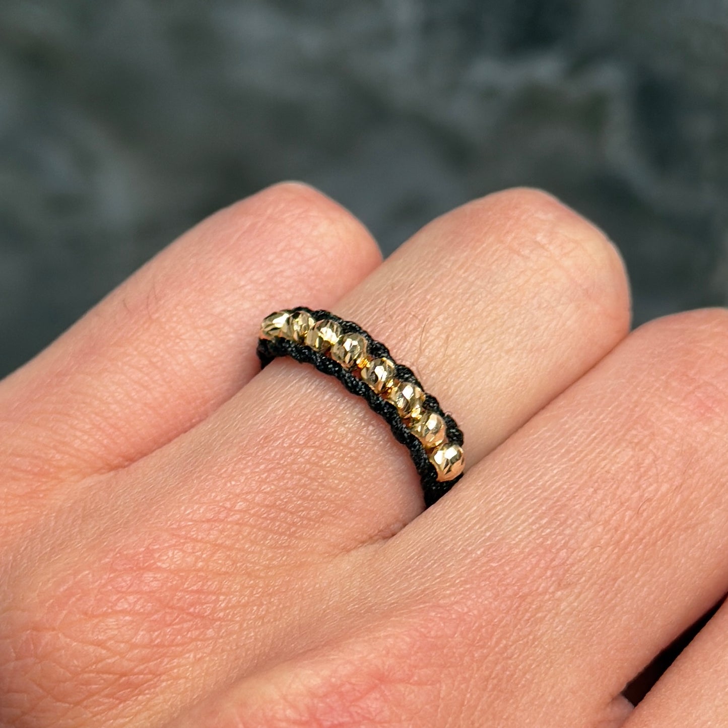 Anillo Tejido de Lujo / Oro 18K