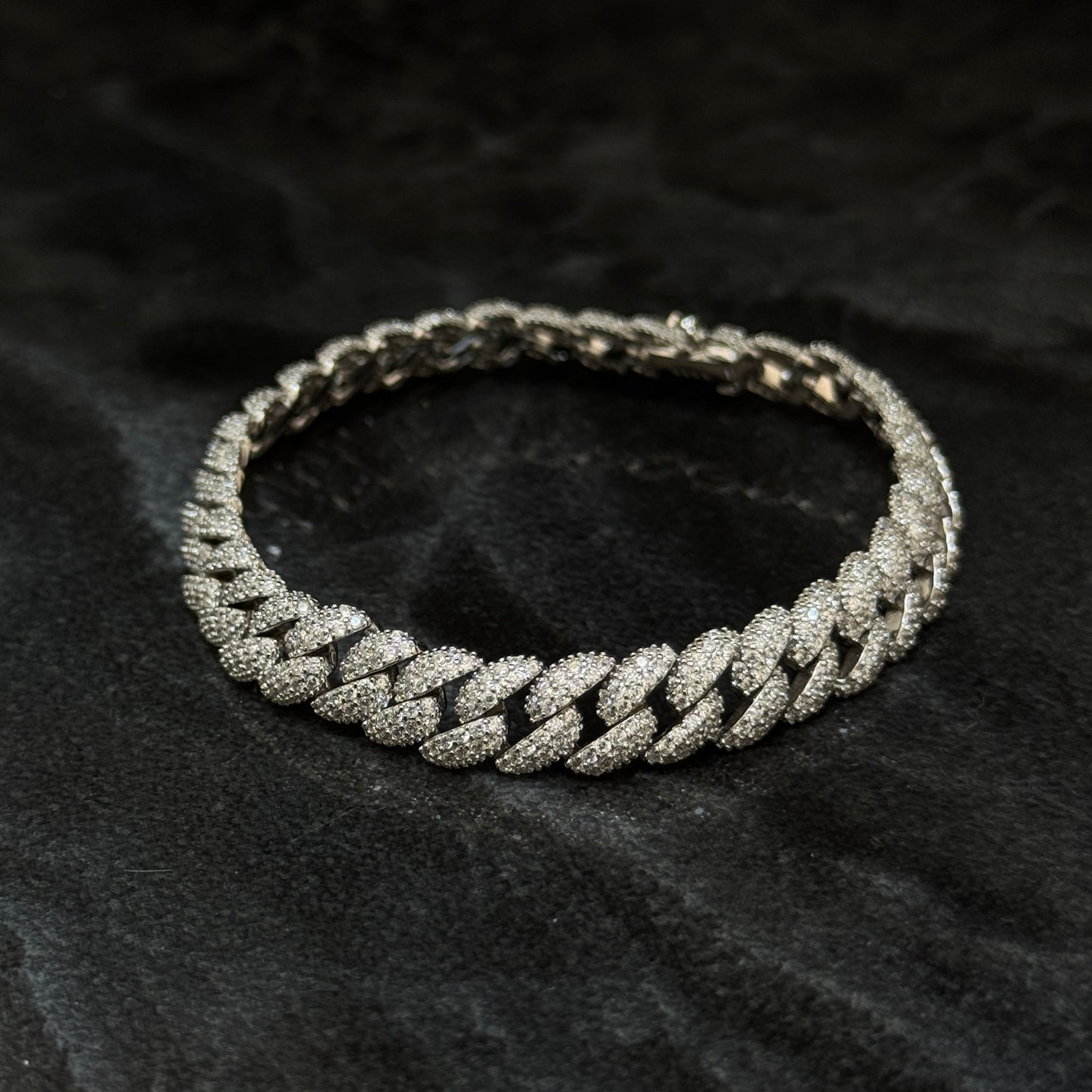 Exclusive Cuban Bracelet / Zircons / 925 Silver