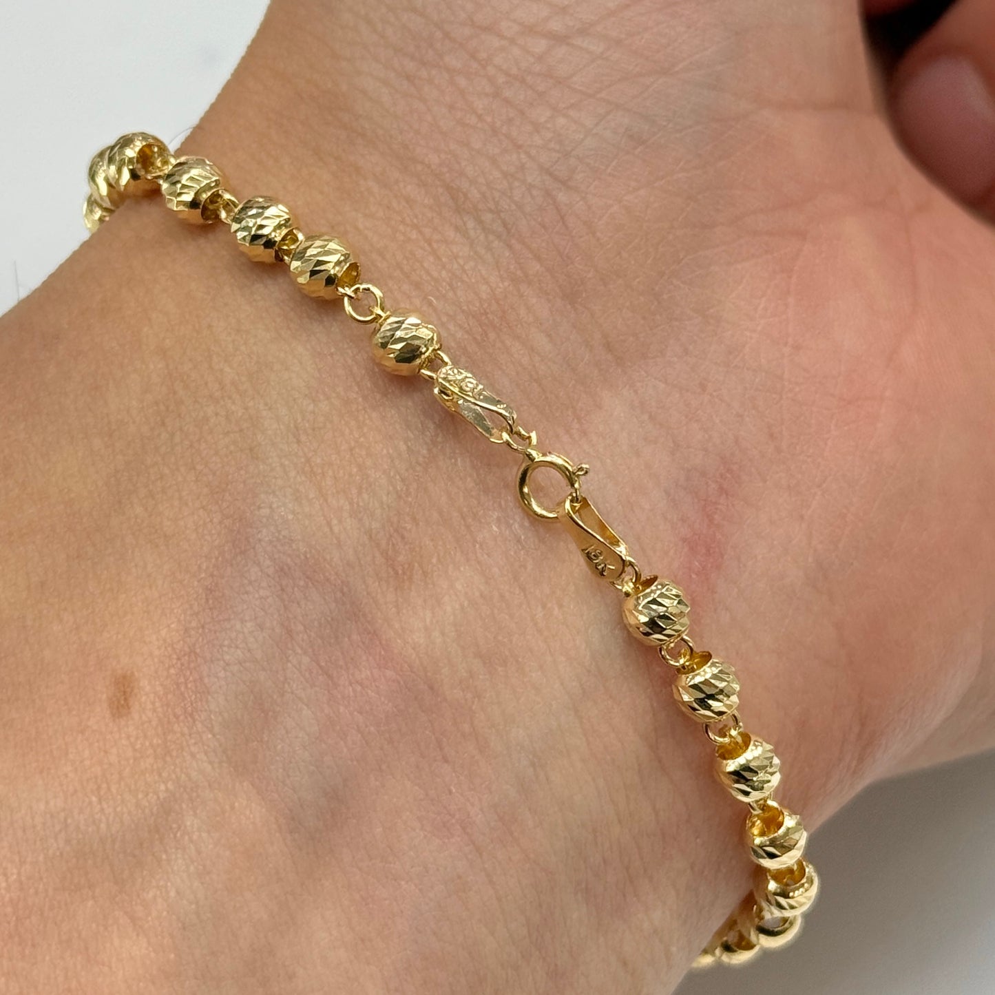 Pulso de Lujo 18cm / Balines Oro 18K