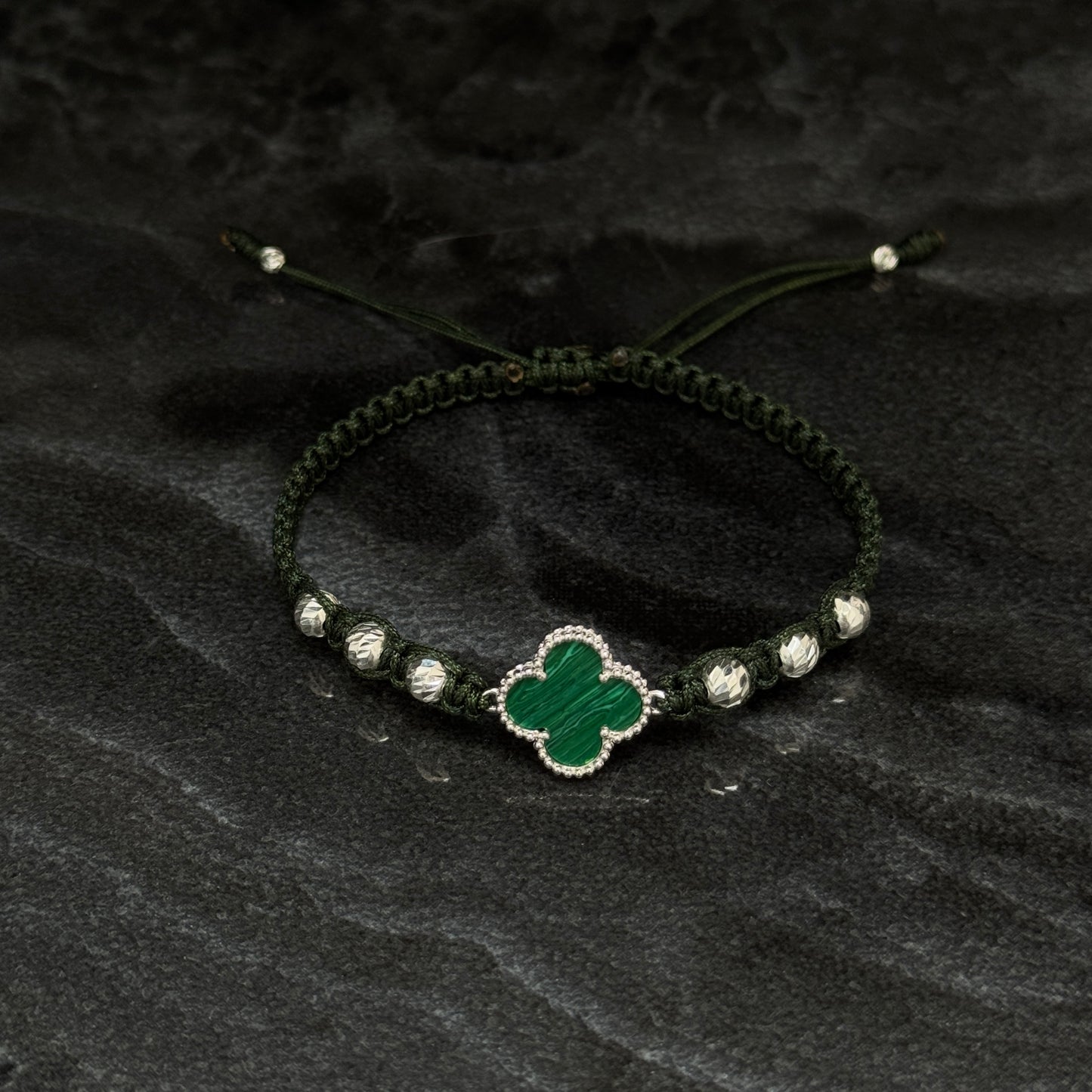 Lucky Clover Bracelet / Green / 925 Silver