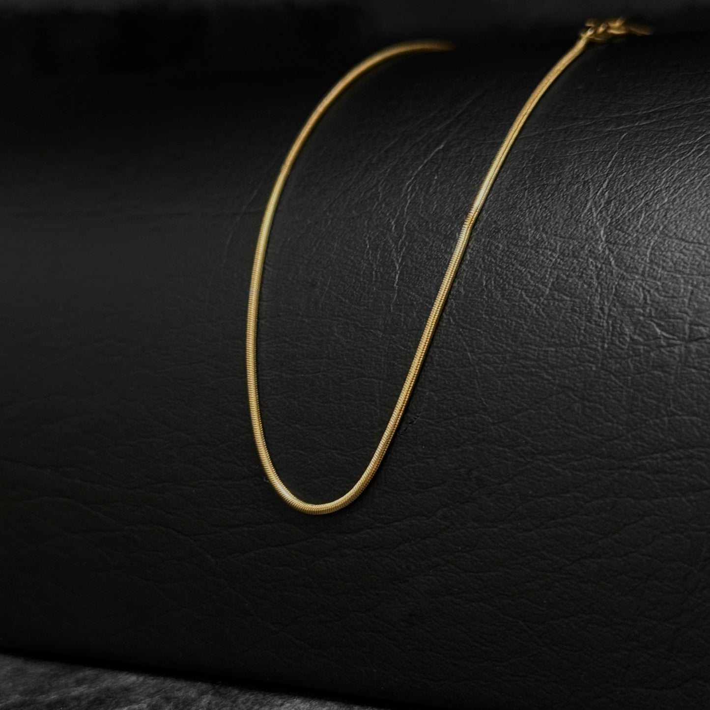Rattail Chain 1mm x 40cm / 18K Gold