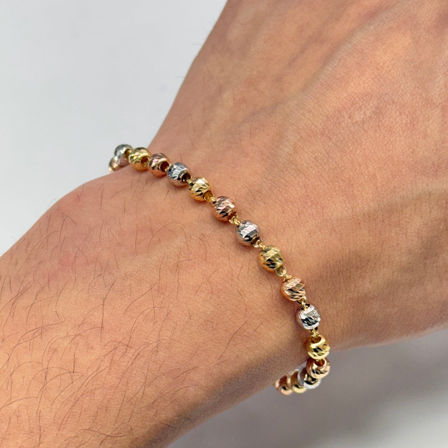 Pulso de Lujo 19.5cm / Balines Oro 18K