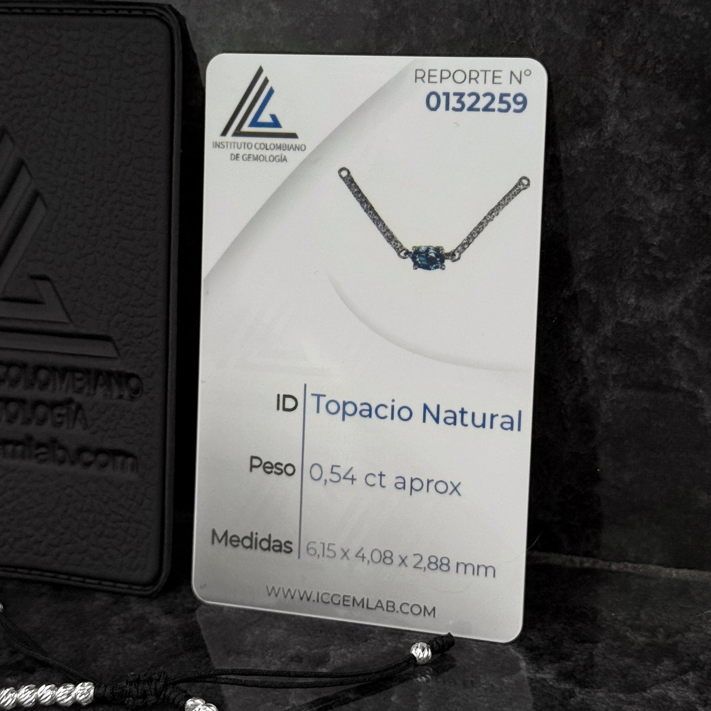 Pulsera Tejida / Topacio Certificado / Plata 925