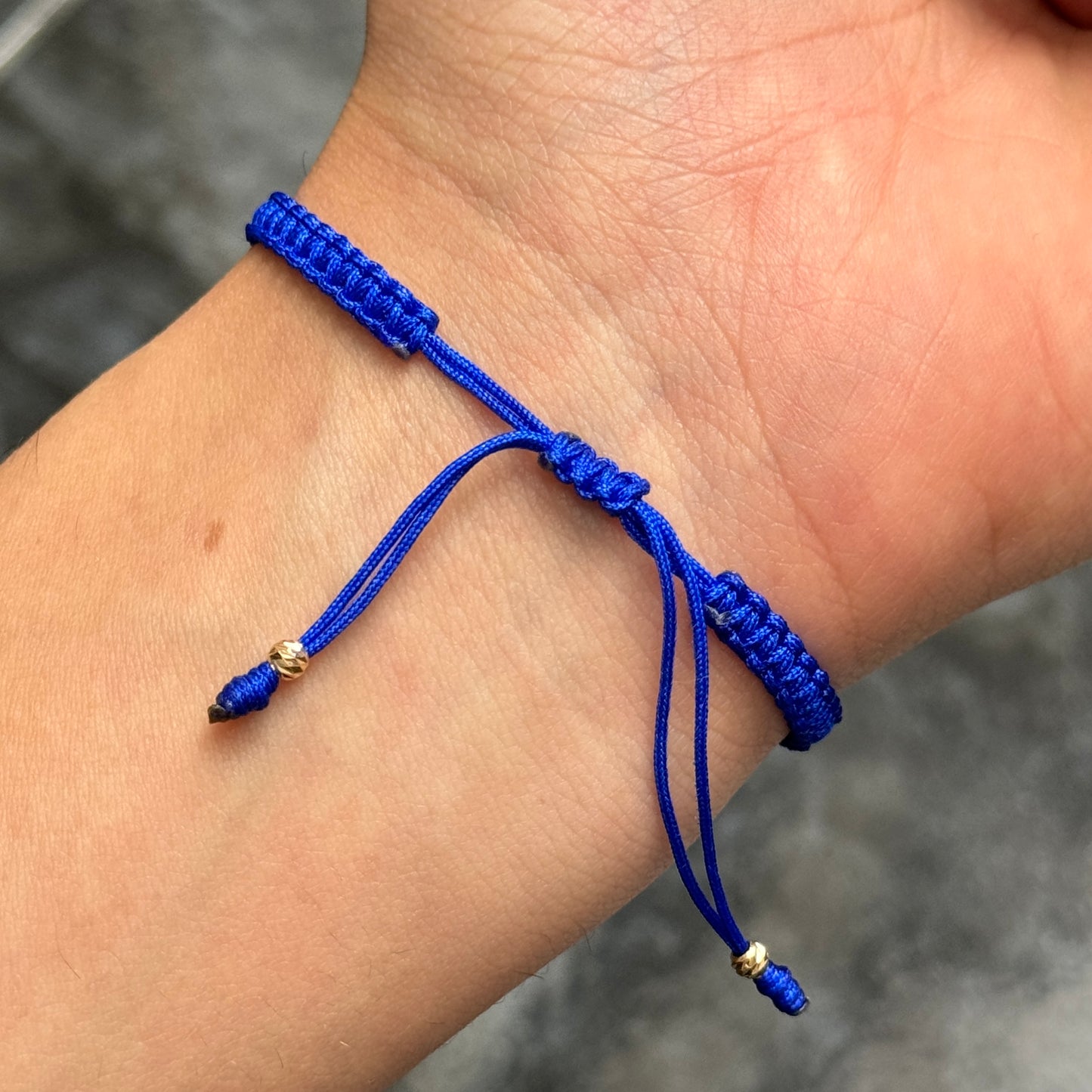 Woven Bracelet / 18K Gold Balls