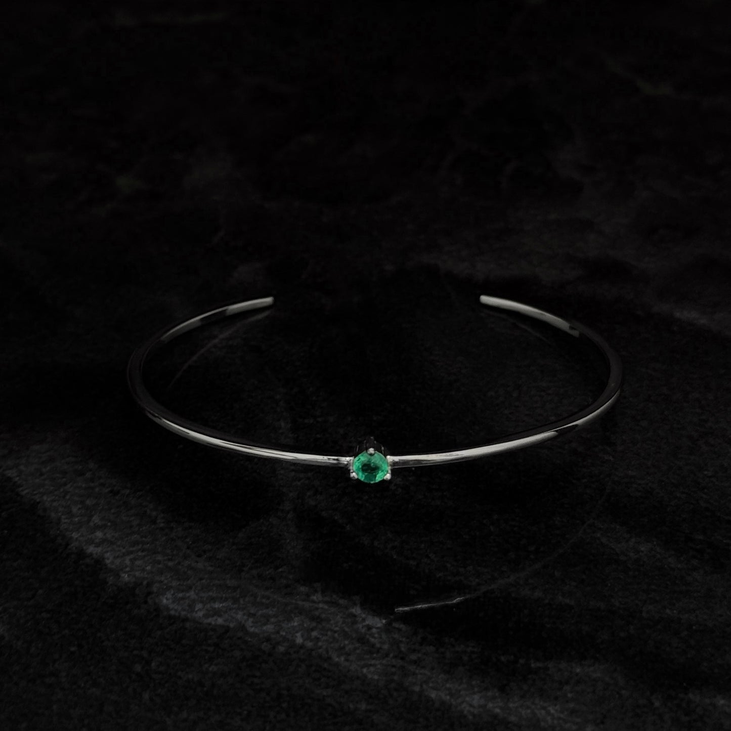 Brazalete Exclusivo / Esmeralda Colombiana / Plata 925