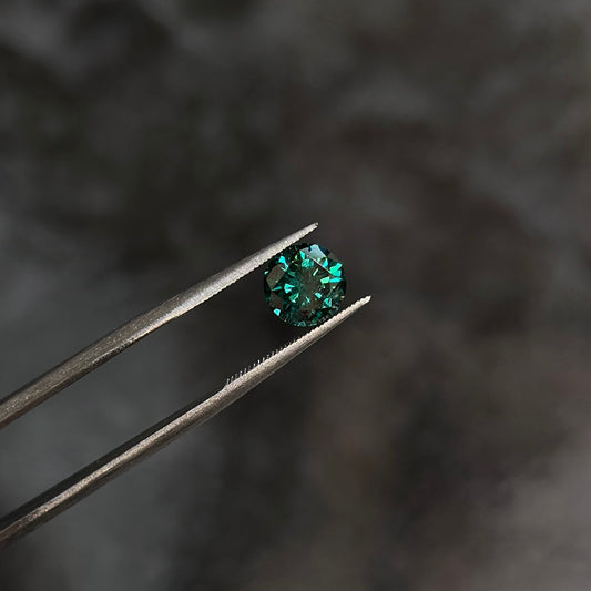 Diamante Natural Azul Profundo Fancy / 1.02ct / 6.20mm x 6.21mm x 4.01mm