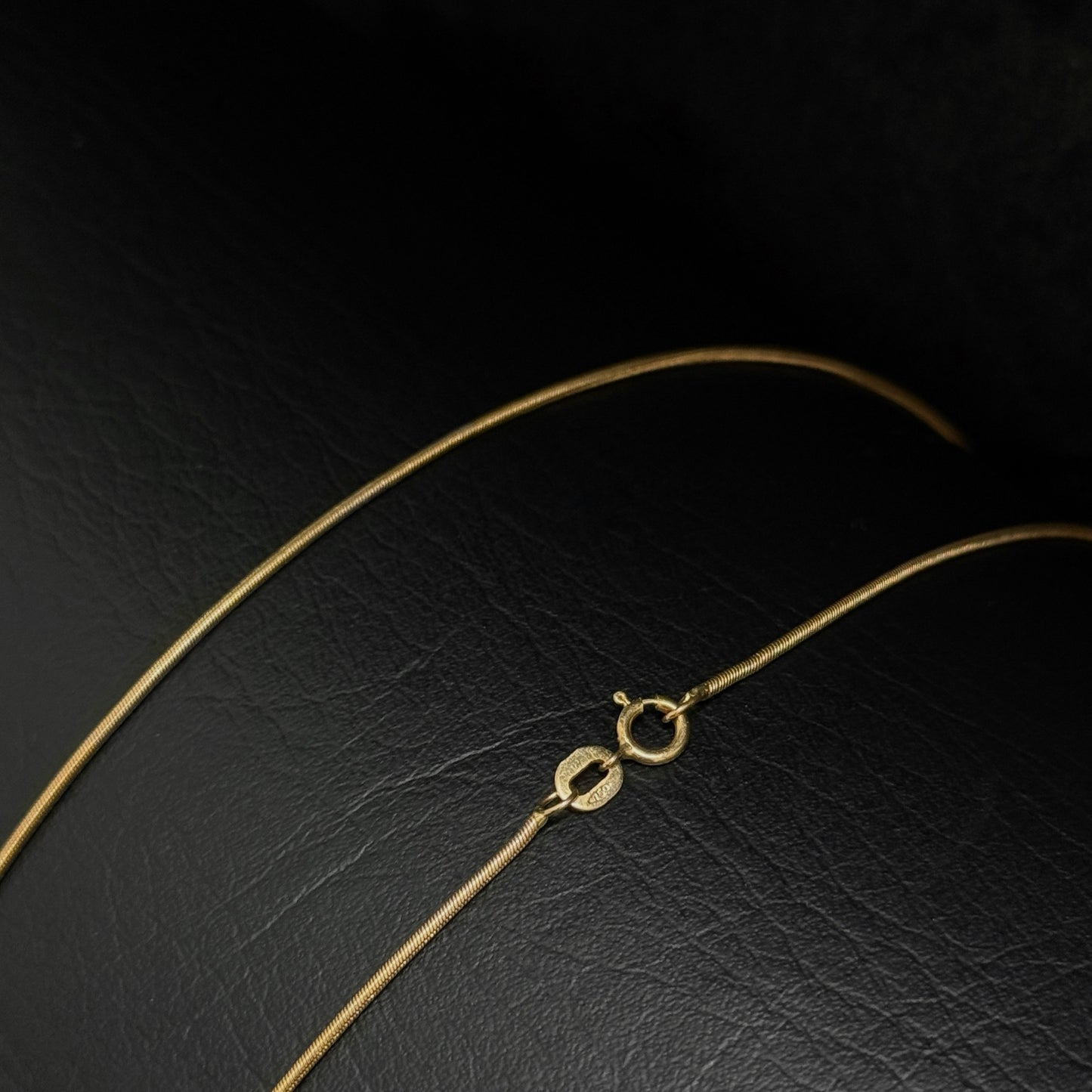 Rattail Chain 1mm x 40cm / 18K Gold
