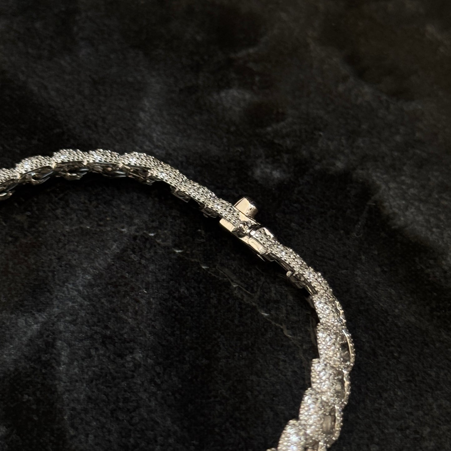 Exclusive Cuban Bracelet / Zircons / 925 Silver