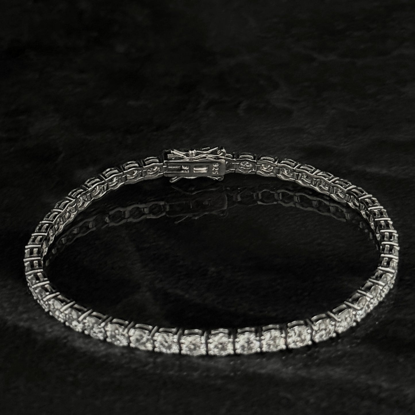 Pulsera Tenis 4mm / Moissanitas / Plata 925