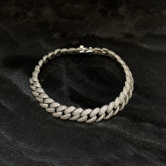 Exclusive Cuban Bracelet / Zircons / 925 Silver