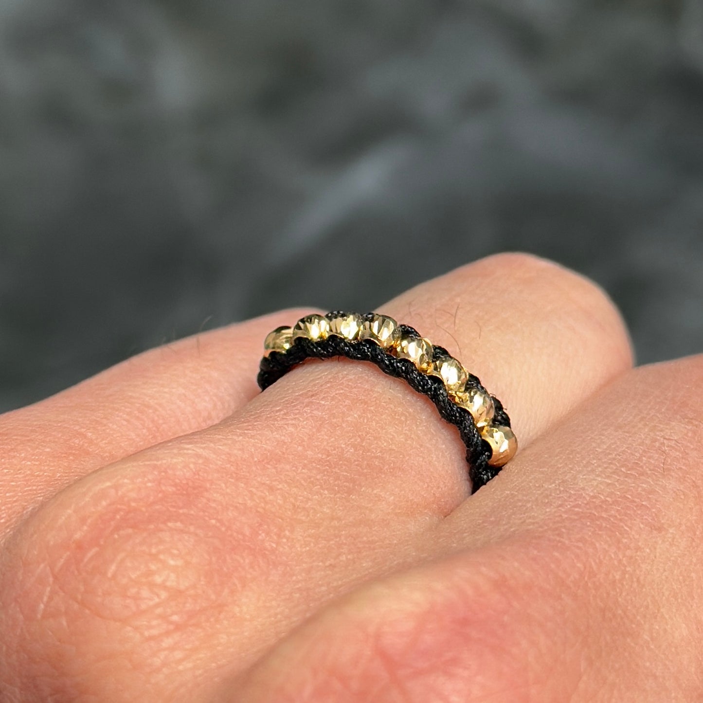 Anillo Tejido de Lujo / Oro 18K