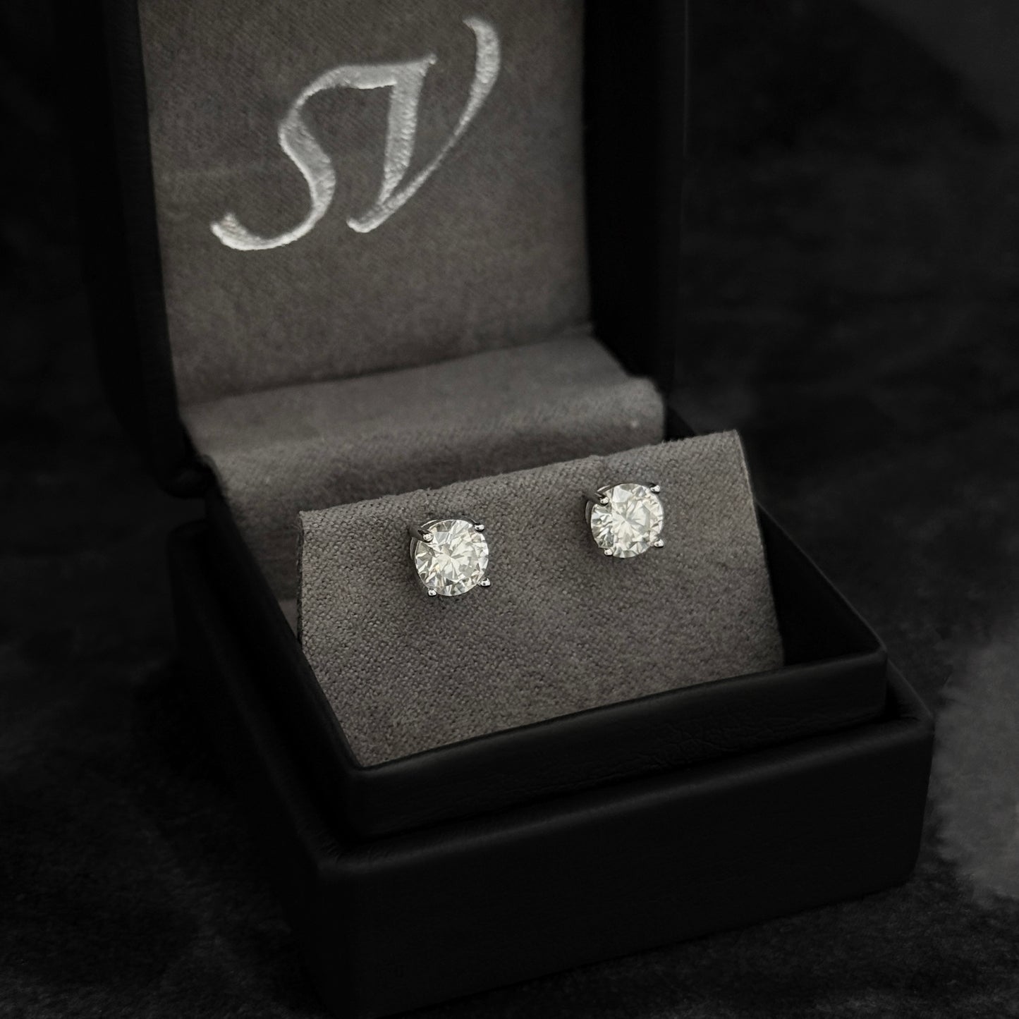 Exclusive Polka Dots / Lab Moissanites / 925 Silver