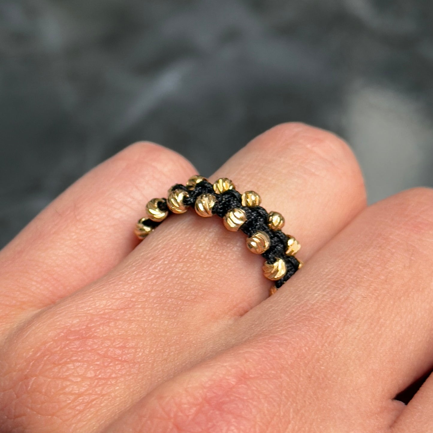 Anillo Tejido de Lujo / Oro 18K