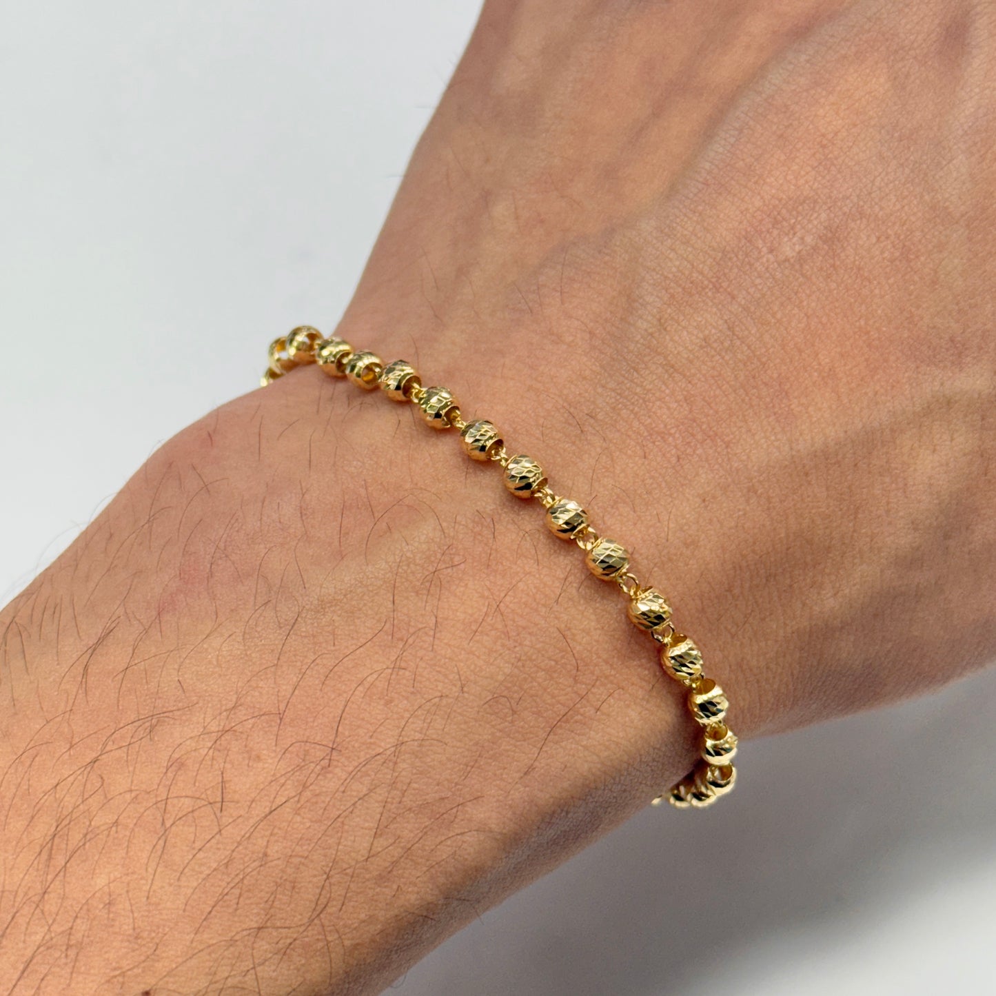 Pulso de Lujo 18cm / Balines Oro 18K