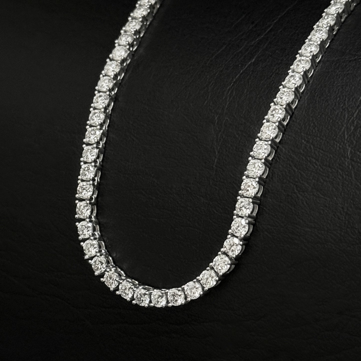 Cadena Tenis 3mm / Moissanitas / Plata 925