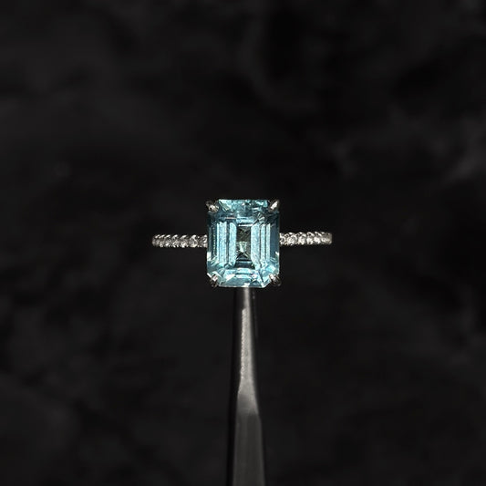 Luxury Ring #7 / Natural Topaz / 925 Silver