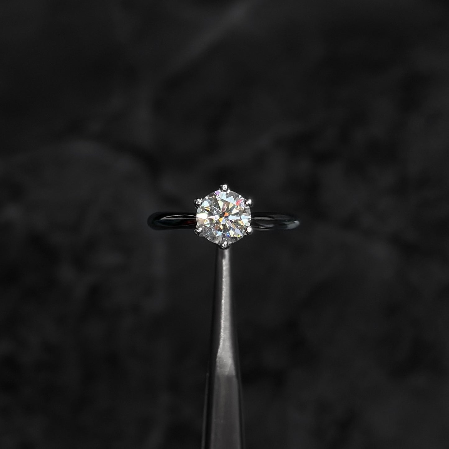 Anillo de Lujo Bajo Fabricación / Moissanita 6.5mm / Plata 925