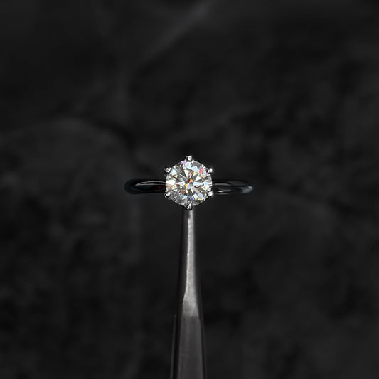 Luxury Ring Under Manufacturing / Moissanite 6.5mm / 925 Silver