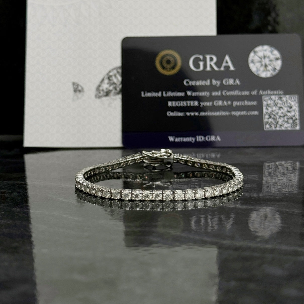 3mm Tennis Bracelet / Moissanites / 925 Silver