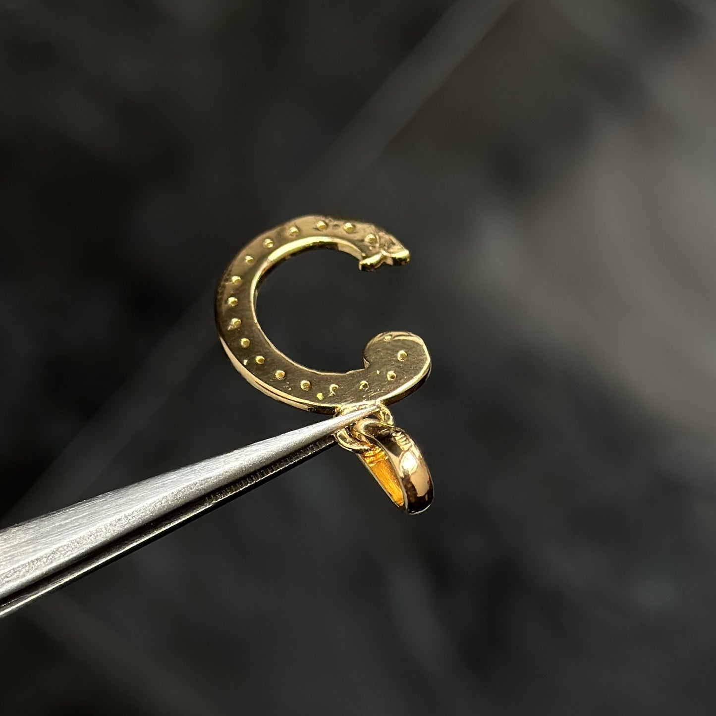 Initial “C” Pendant / Diamonds / 18K Gold
