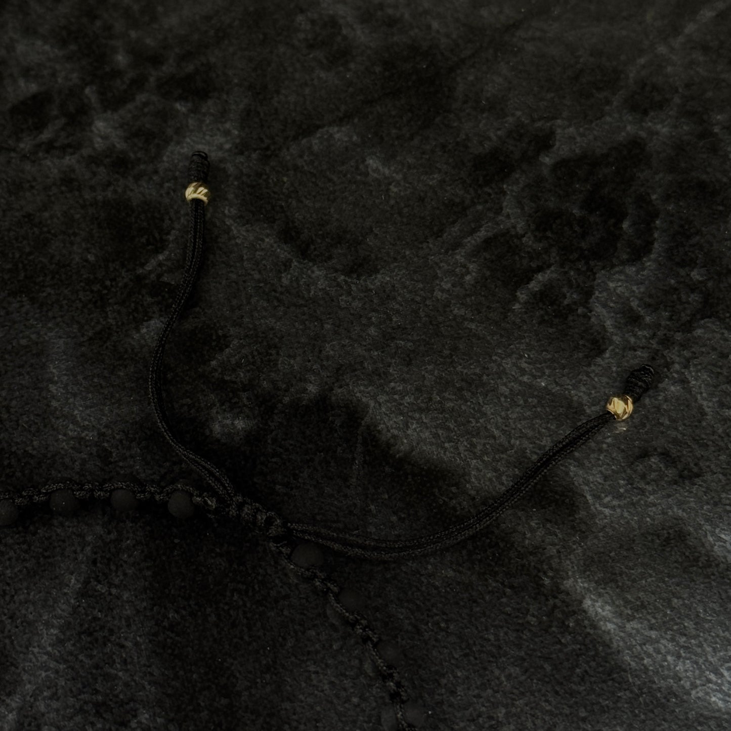 Woven Bracelet / 18K Gold Balls