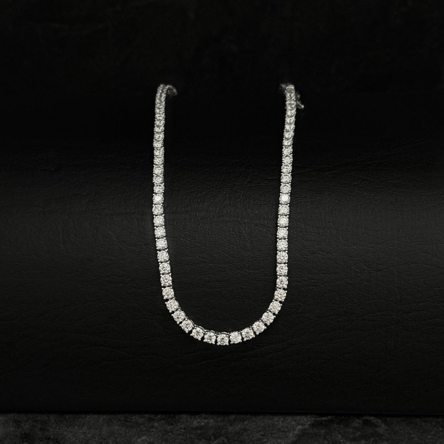 Cadena Tenis 3mm / Moissanitas / Plata 925