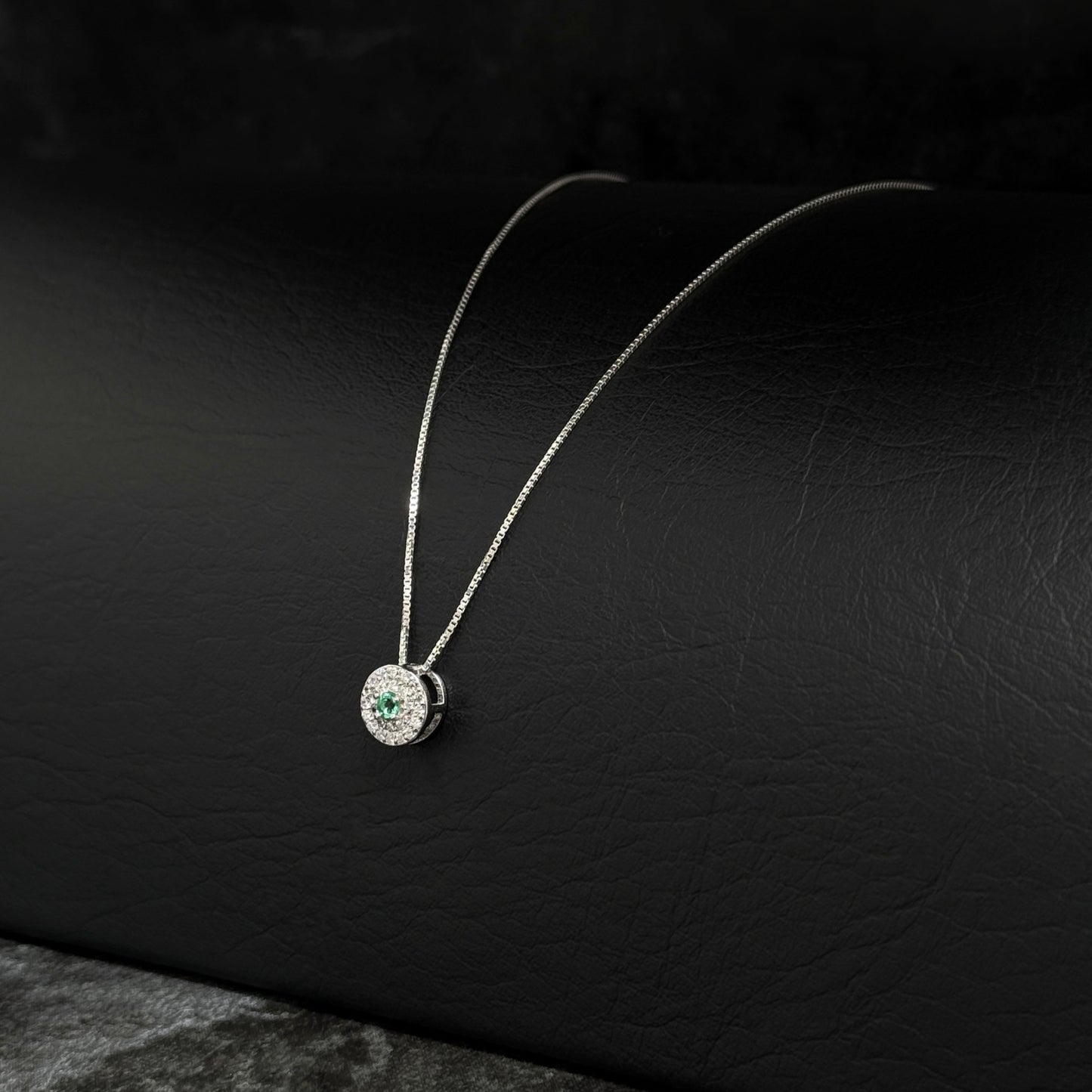 Cadena Veneciana / Dije Esmeralda / Plata 925