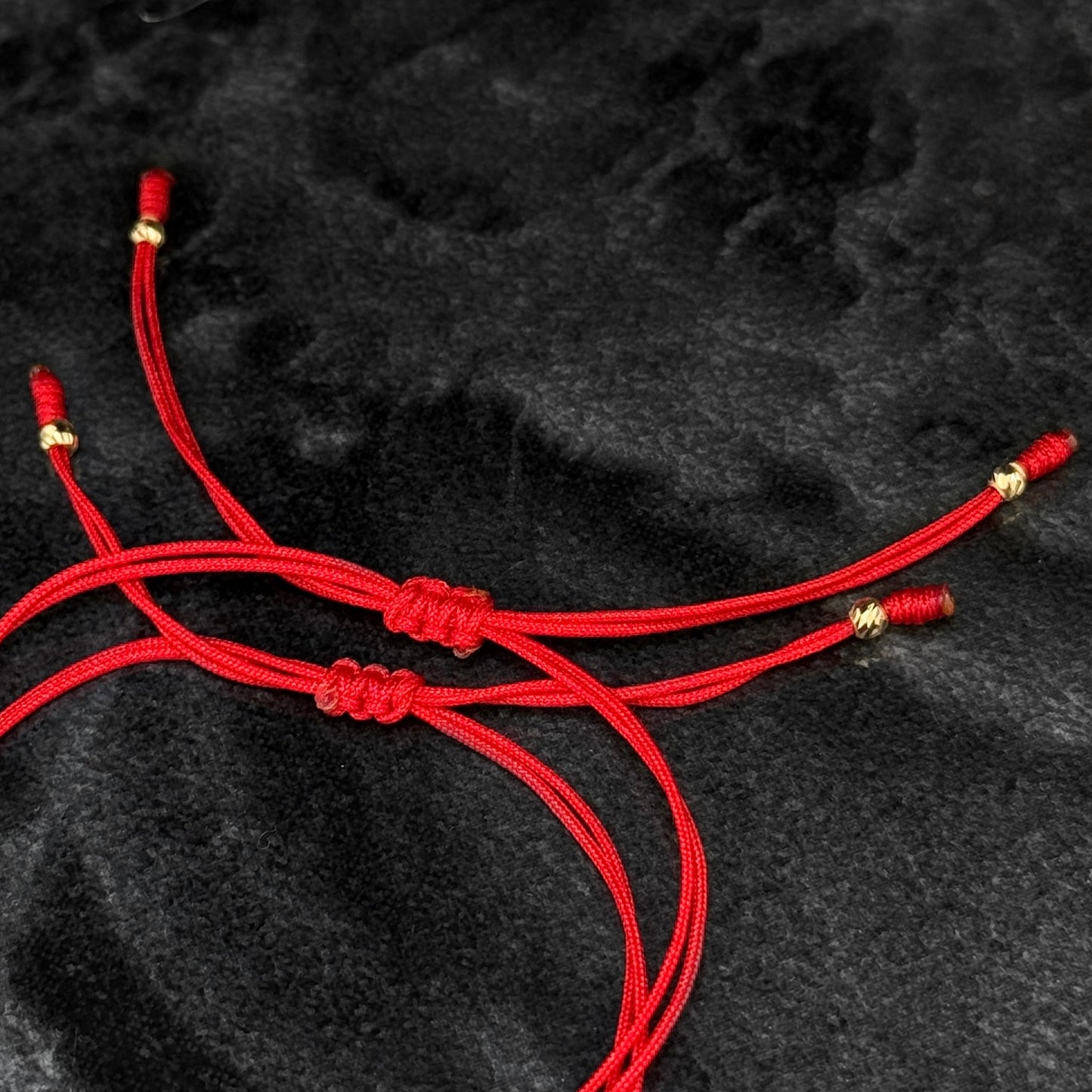 Dúo Pulseras Tejidas / Balines Oro 18K