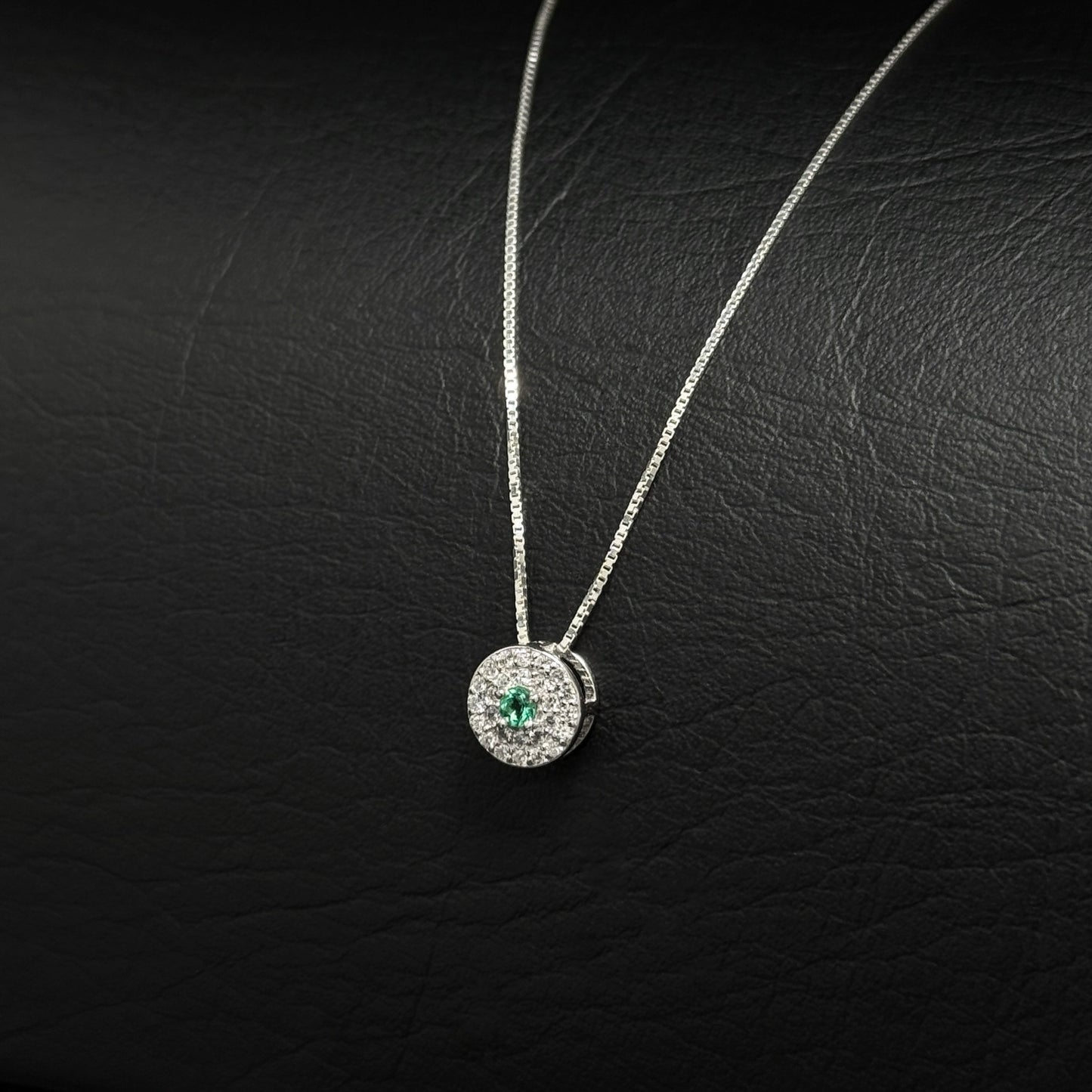Cadena Veneciana / Dije Esmeralda / Plata 925