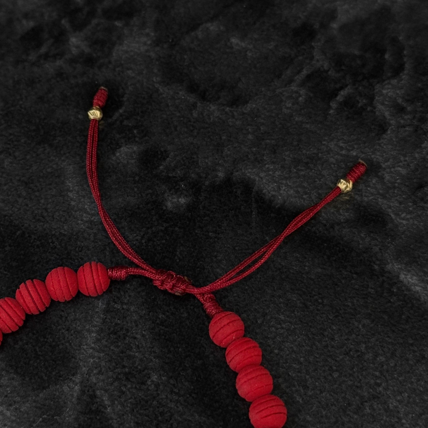 Pulsera Tejida Exclusiva / Tubo & Balines Oro 18K