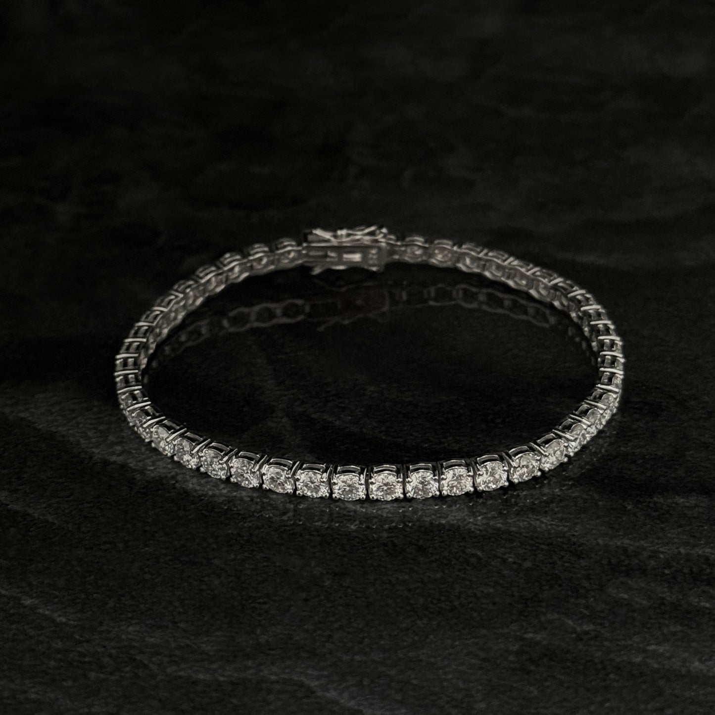 Pulsera Tenis 4mm / Moissanitas / Plata 925
