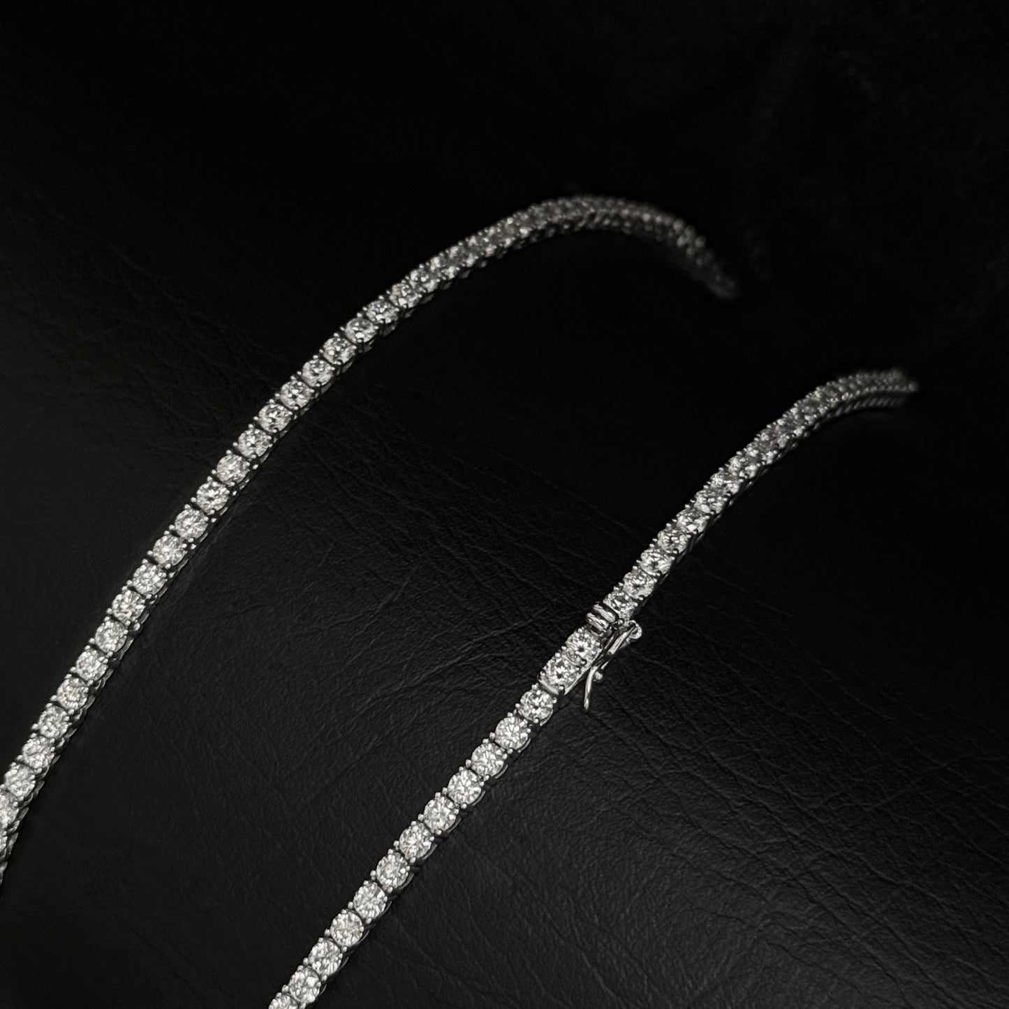 Cadena Tenis 3mm / Moissanitas / Plata 925