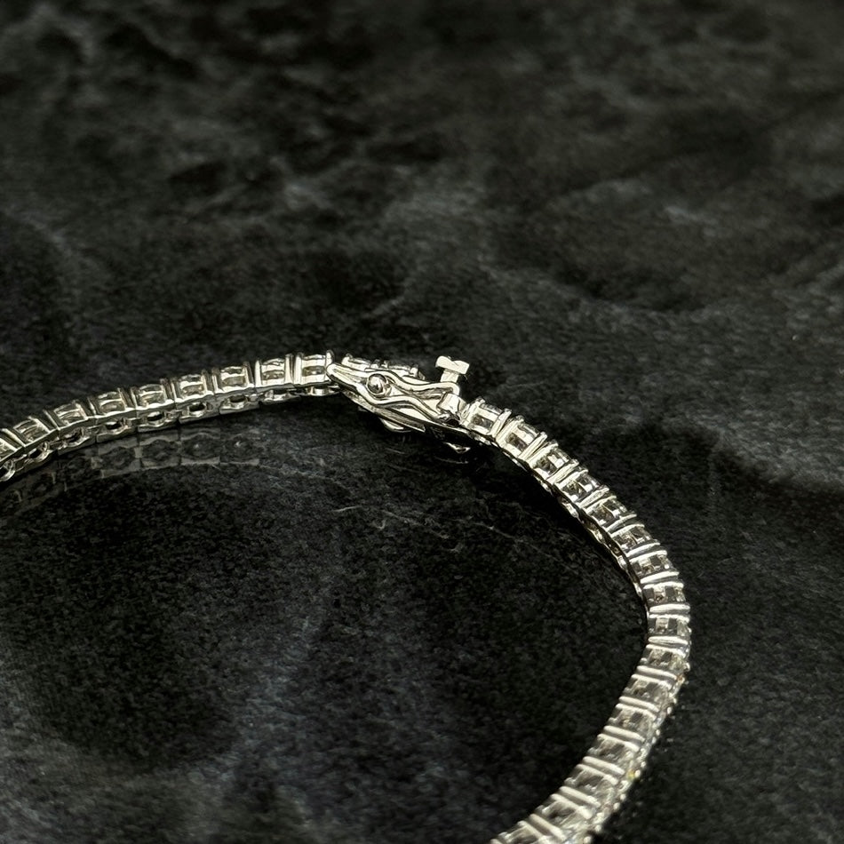 3mm Tennis Bracelet / Moissanites / 925 Silver