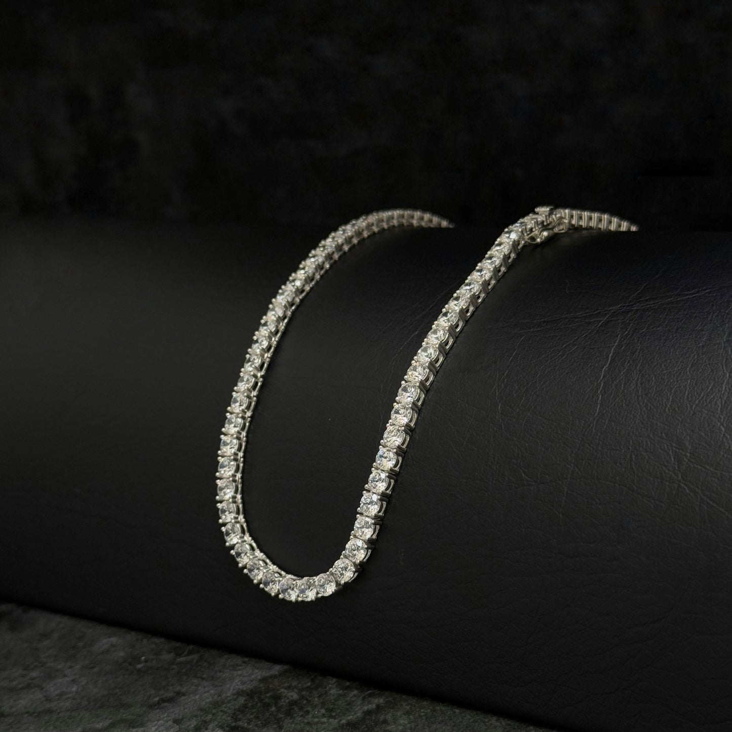 Cadena Tenis 45cm / Circones / Plata 925