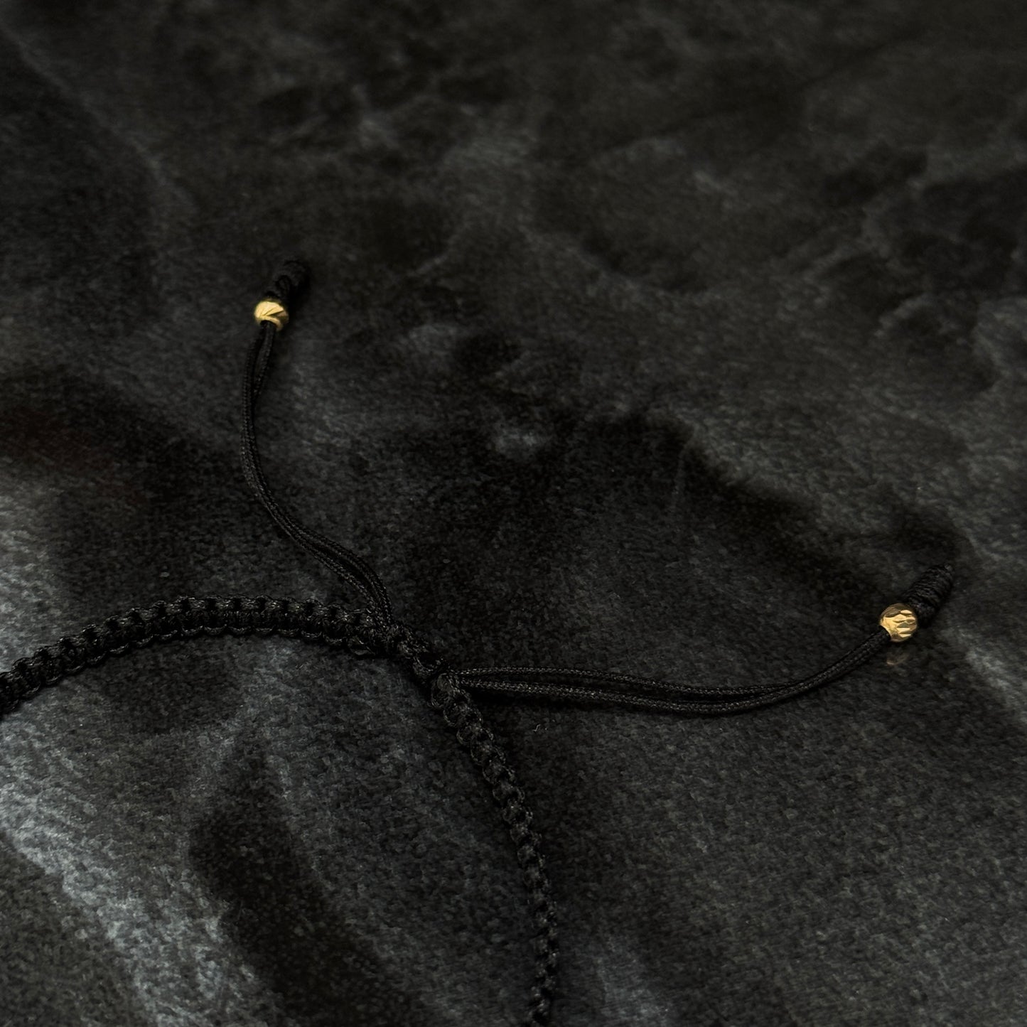 Woven Bracelet / 18K Gold Balls