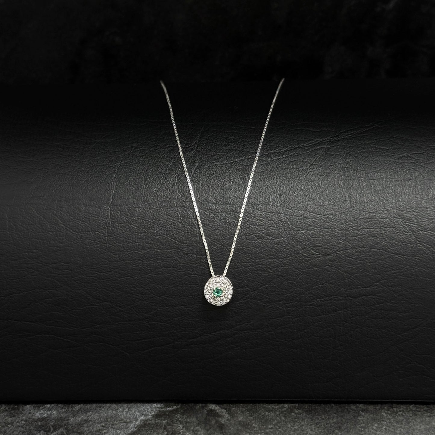 Cadena Veneciana / Dije Esmeralda / Plata 925